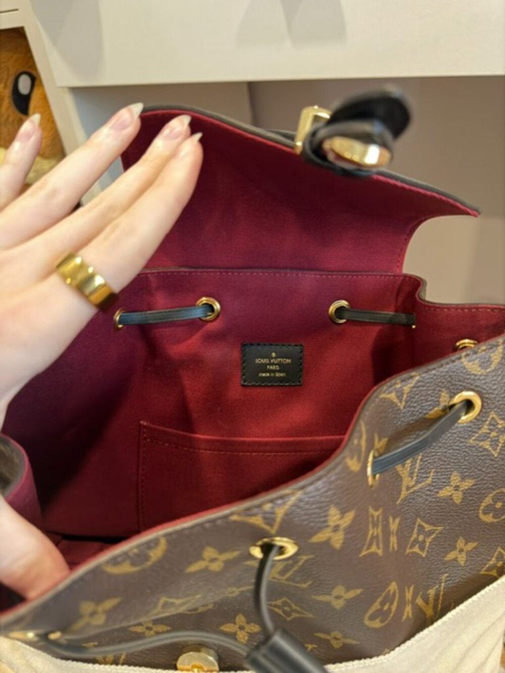 Louis Vuitton Monogram Leather Montsouris PM Backpack Noir - Picture 11 of 14